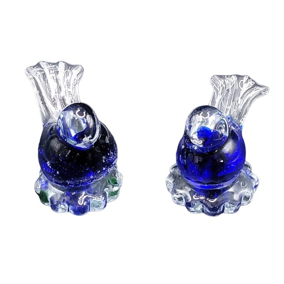 Vintage Snowflakes Blown Glass Bluebird - Picture 9 of 9